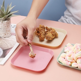 [ lẻ 1 chiếc ] Đĩa lúa mạch đựng đồ ăn đa năng