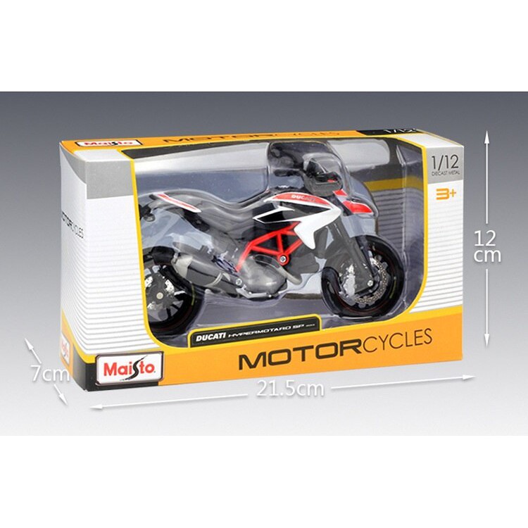 XE MÔ HÌNH MOTO Siêu xe DUCATI HYPERMOTARD SP 2013 | MAISTO tỷ lệ 1:12