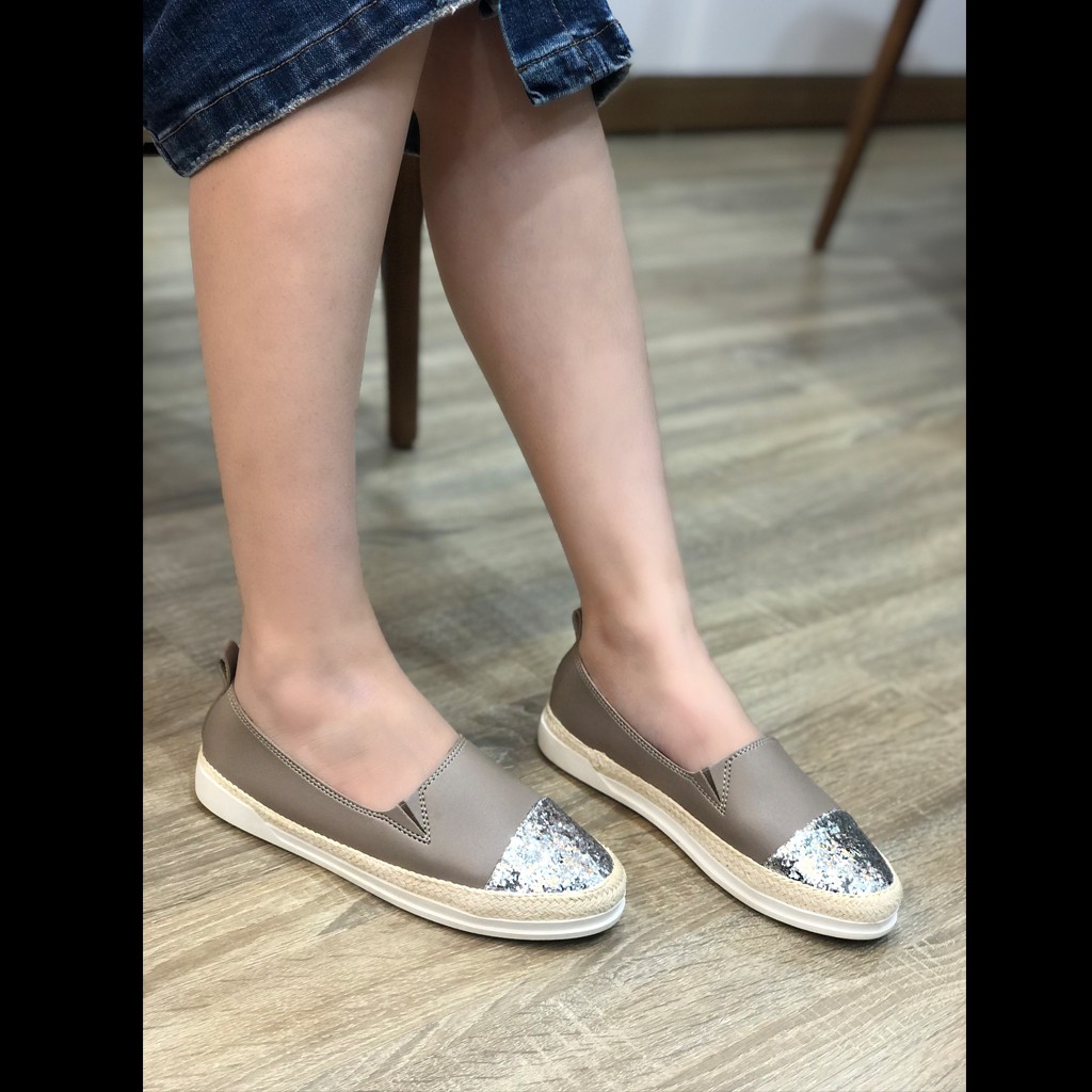 Giày Slip on nữ Thái Lan viền đế cói siêu nhẹ siêu êm chân chính hãng De'shoeshouse DS1223 Sr7