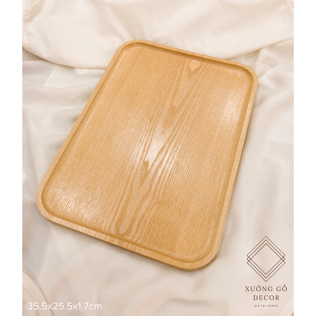 Khay Decor Đồ Ăn Bằng Gỗ Hình Chữ Nhật Đa Năng [Bán buôn/ Sỉ]