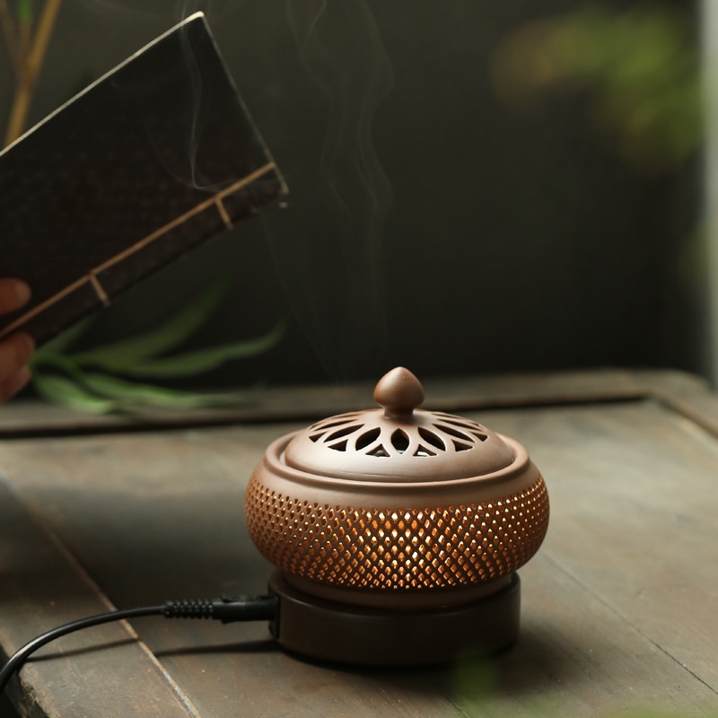 LƯ HƯƠNG XÔNG TRẦM, ĐỐT TRẦM BẰNG ĐIỆN CÓ CHỨC NĂNG HẸN GIỜ VÀ CHỈNH NHIỆT ĐỘ