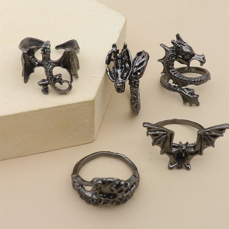 Set 5 Nhẫn Đeo Khớp Ngón Tay Phong Cách Vintage Cho Nam Nữ