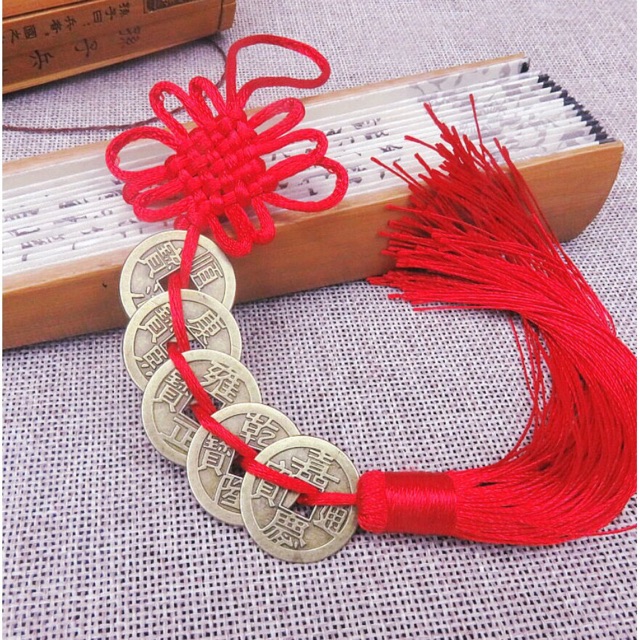Dây đồng xu Ngũ Đế - Vật phẩm phong thủy Trang trí Tết mang tài lộc may mắn cho năm mới