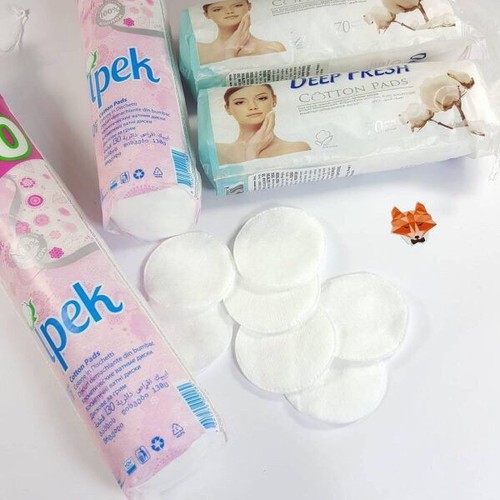 Bông Tẩy Trang Ipek contton pads 80, 150 miếng mềm mại, an toàn