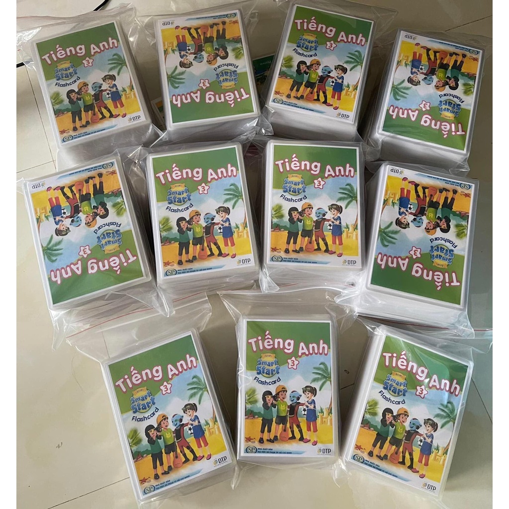 Flashcard Tiếng Anh VPPT&amp;T Lớp 3 - Smart Start 3 mới nhất bộ giáo dục - ép plastics siêu đẹp Trọn Bộ 210 Thẻ FLC0210
