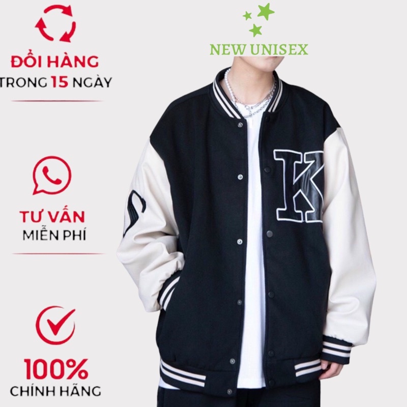 Áo Bomber Dù Nam Nữ Chữ K Unsiex Thời Trang Tuổi Teen Cúc Bấm TP360 [NewUnisex]