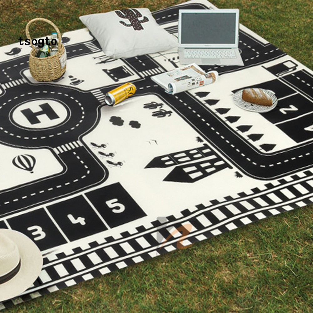 Thảm / đồ chơi hình biển báo giao thông Tsogto thú vị cho bé kích thước 83X59Cm