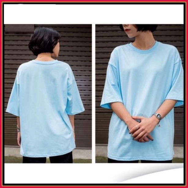 Áo thun Unisex Aqua2ma phông trơn nam nữ tay lỡ vải tici 4 chiều freesize dưới 70kg 7 màu