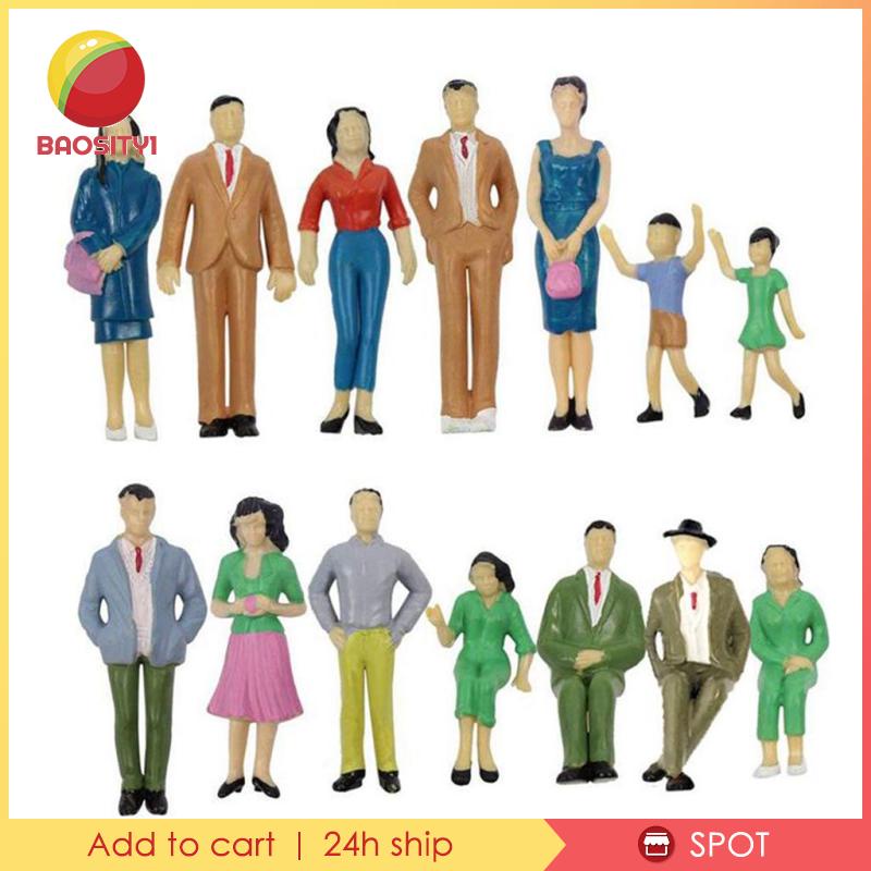 Set 14 Mô Hình Người Màu Sắc 1/25 Dùng Để Trang Trí