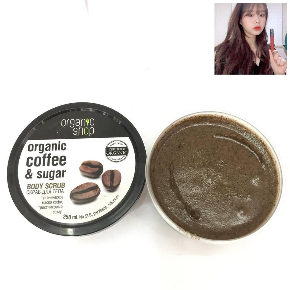 Kem Tẩy Tế Bào Chết Toàn Thân Nga Organic Shop Coffe & Sugar Body Scrub - 250ml