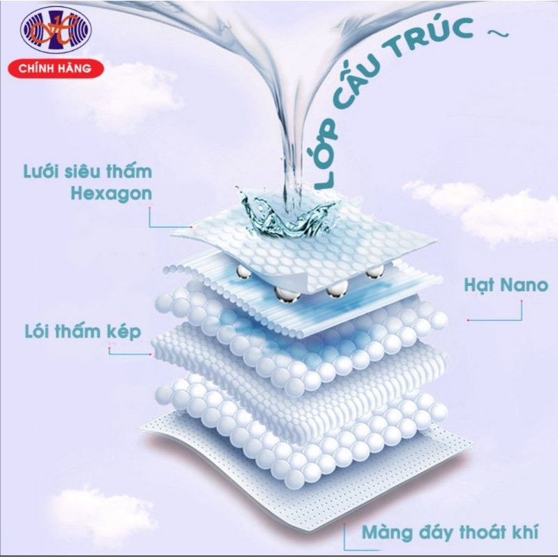 tã bĩm dán người già JoyCare combo 3 túi 33 miếng freesize M/L từ 40_70kg dùng