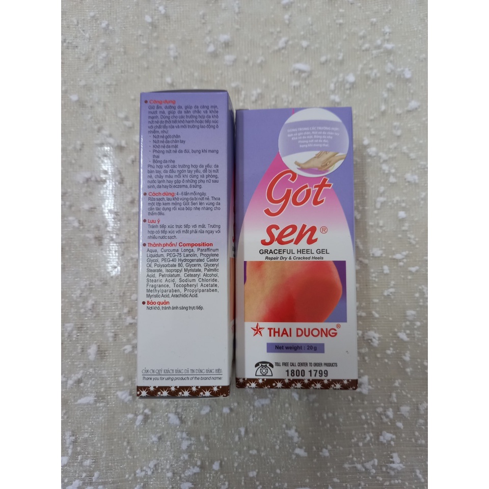 Gót Sen Thái Dương. Kem bôi chống nứt nẻ, khô rát gót chân hiệu quả. Mẫu mới