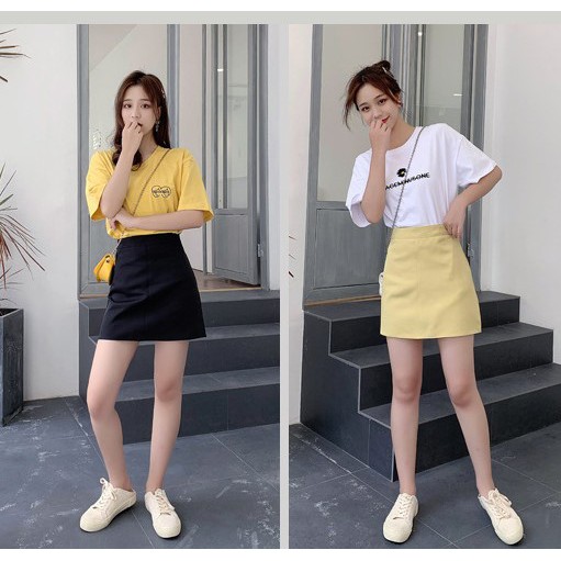 [Mã FAGREEN55 giảm tới 30K đơn 99K] VÁY CHỮ A LƯNG CAO 4 MÀU NGỌT NGÀO PHONG CÁCH ULZZANG - PASTEL SKIRT