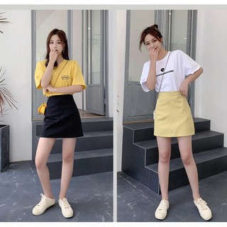 VÁY CHỮ A LƯNG CAO 4 MÀU NGỌT NGÀO PHONG CÁCH ULZZANG - PASTEL SKIRT