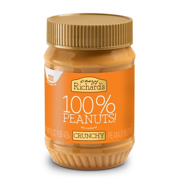 BƠ HẠT ĐẬU PHỘNG Crazy Richard's Chunky Peanut Butter, 100% Natural, Non-GMO, Gluten-Free, 453g (16oz)
