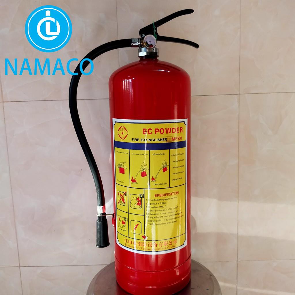 Bình PCCC, bình chữa cháy ABC-8kg, bảo hành 12 tháng, CÓ NỘI QUY PCCC, CÓ KỆ ĐỂ BÌNH PCCC (q.bình tân)
