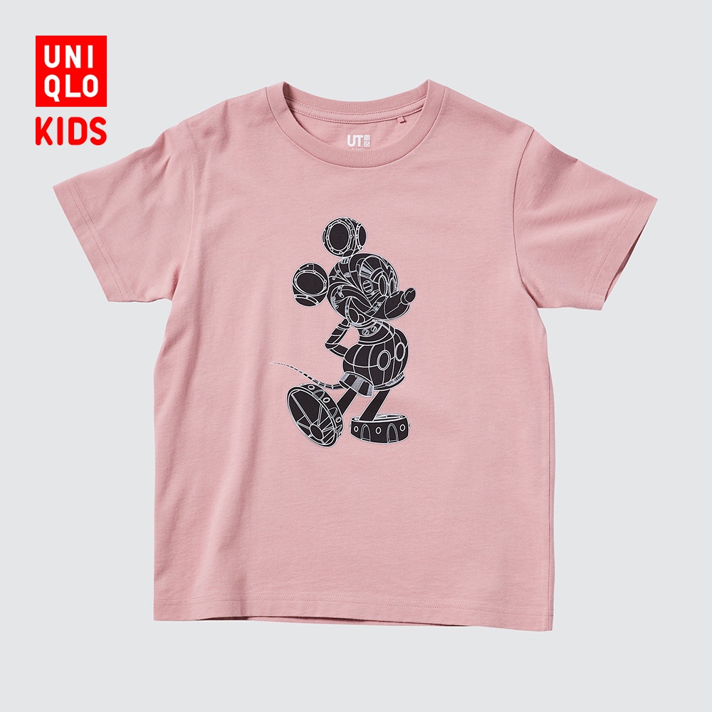 Hàng Có Sẵn Áo Thun Uniqlo Tay Ngắn In Hình Chuột Mickey Cho Bé Trai/Bé Gái 448650