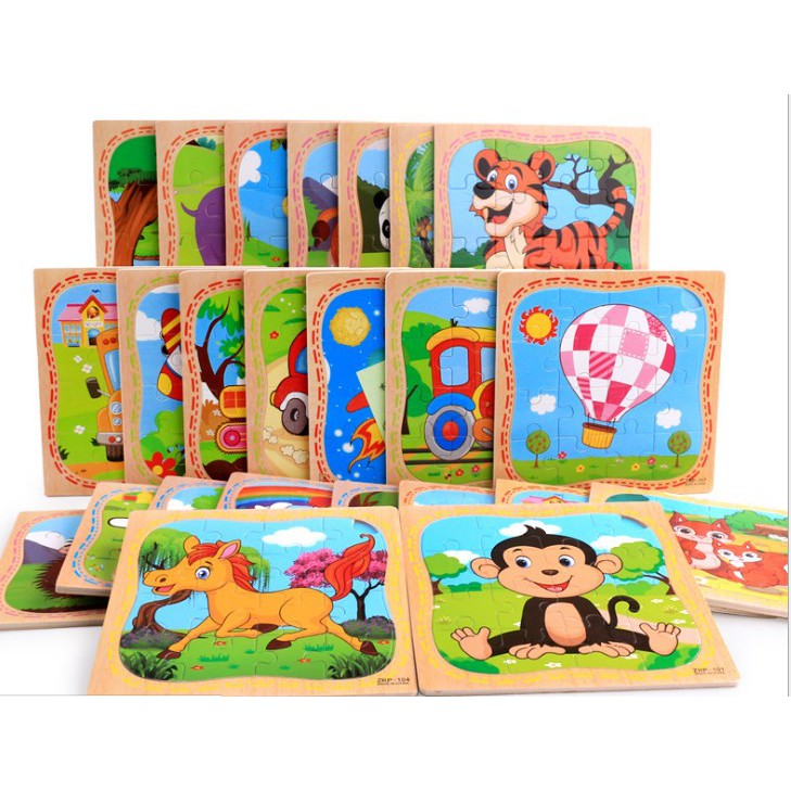 Ghép hình puzzle 16 miếng (16 mảnh)