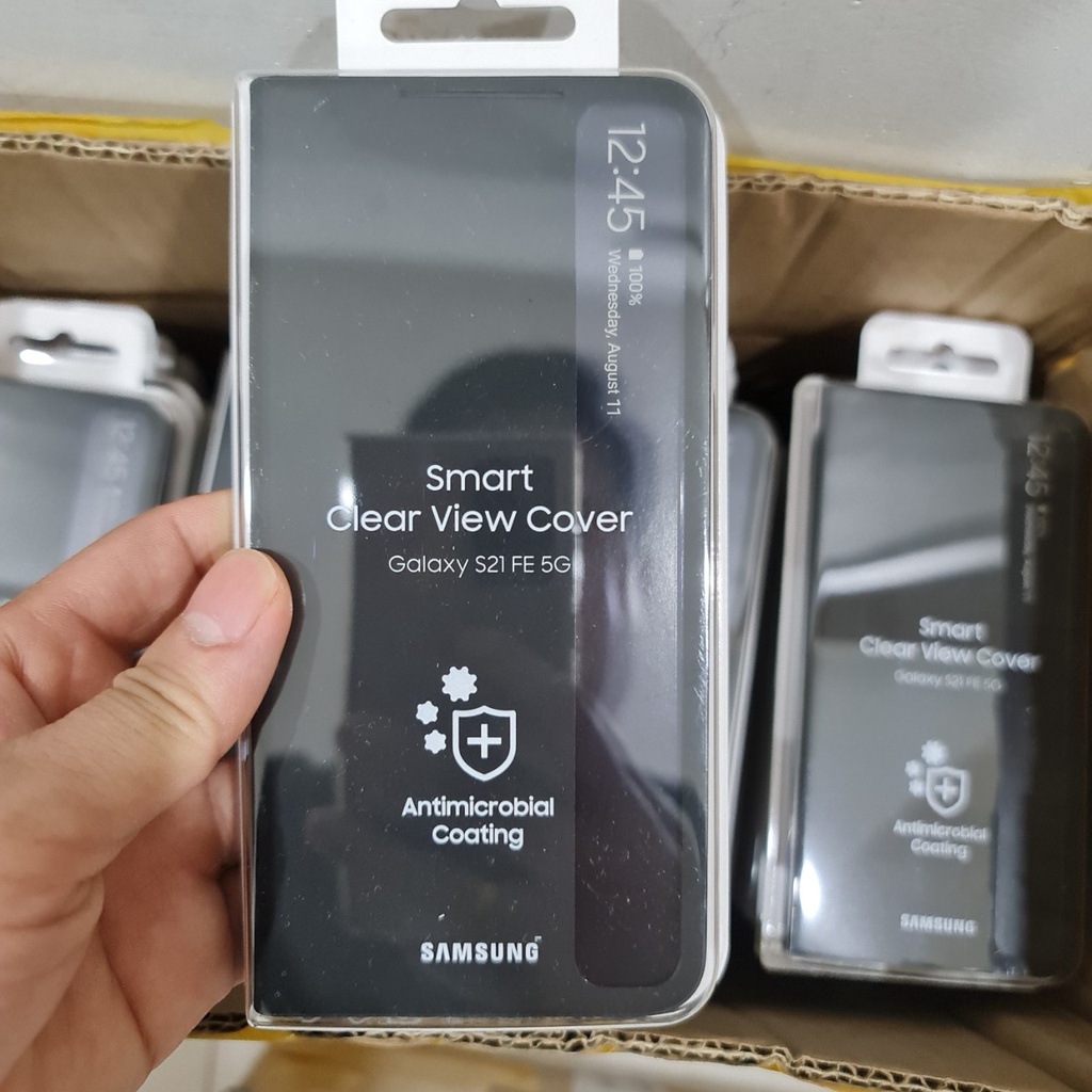 Bao Da Clear View Samsung Galaxy S21 FE 5G, S21 PLus, Kháng Khuẩn, Vuốt Trả Lời, Màn Hình Led, Hàng Chính Hãng