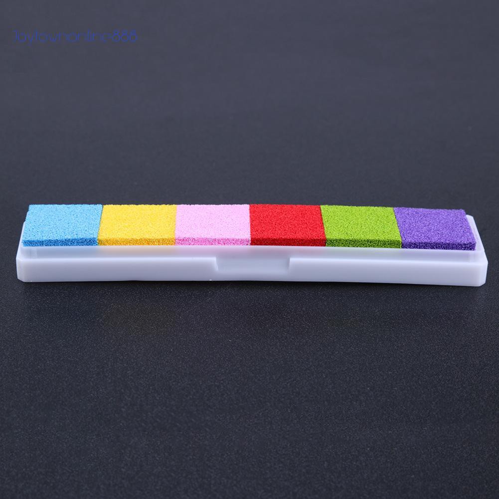 Joeღ HOT! Hidup bahagia DIY Scrapbooking Colorful Ink Pad Stamp Decor 6 Colors Fingerprint Inkpad