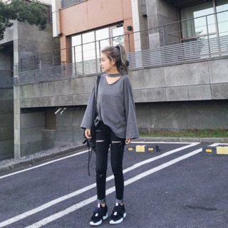 Áo thun chocker cá tính siêu xinh