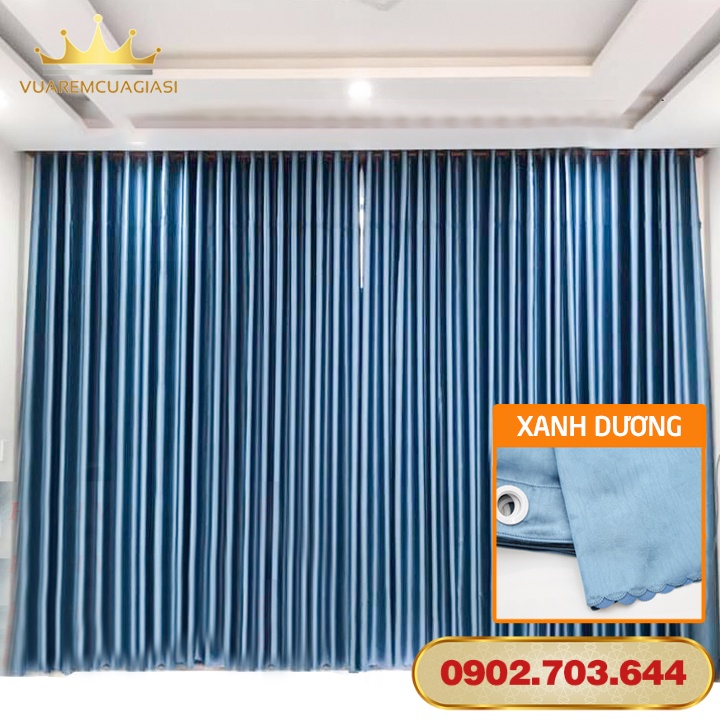 Rèm Cửa Sổ Cửa Đi Chống Nắng Cao Cấp Cản Sáng 96% May Đục Lỗ Giá Rẻ