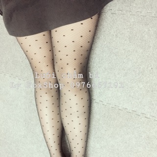 Tất lưới chấm bi