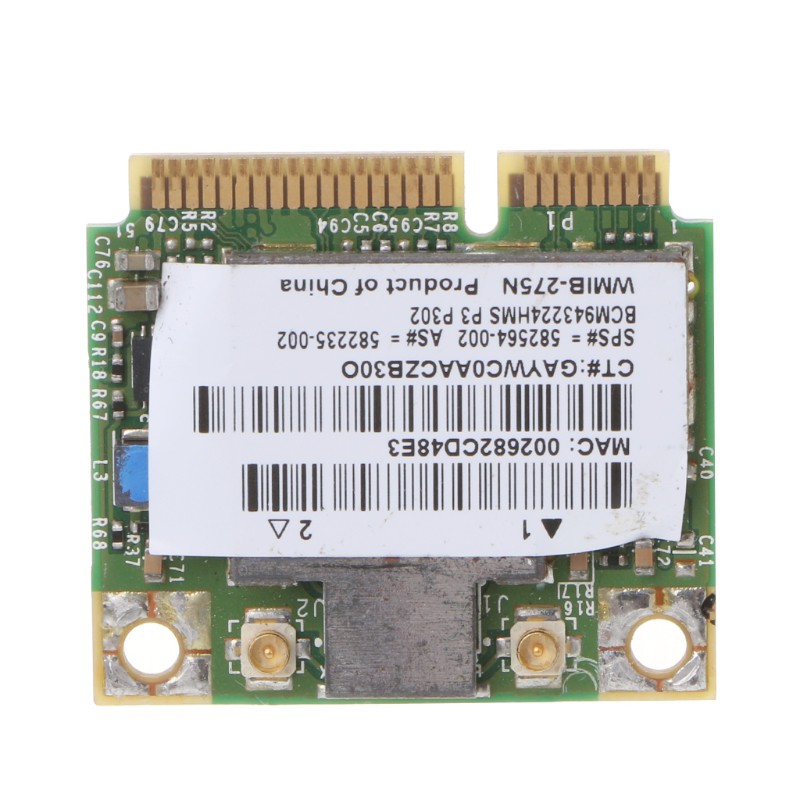 Card mạng không dây mini cho Hp Bcm943224Hms 802.11 A / G / N tiện dụng