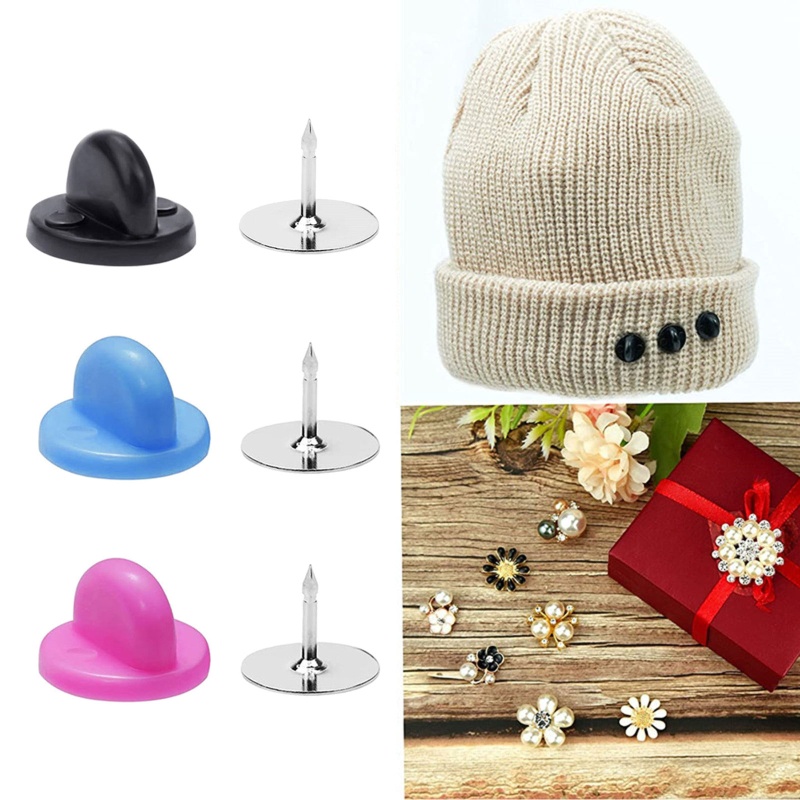 Set 100 Cặp Ghim Cà Vạt Bướm Màu Trơn
