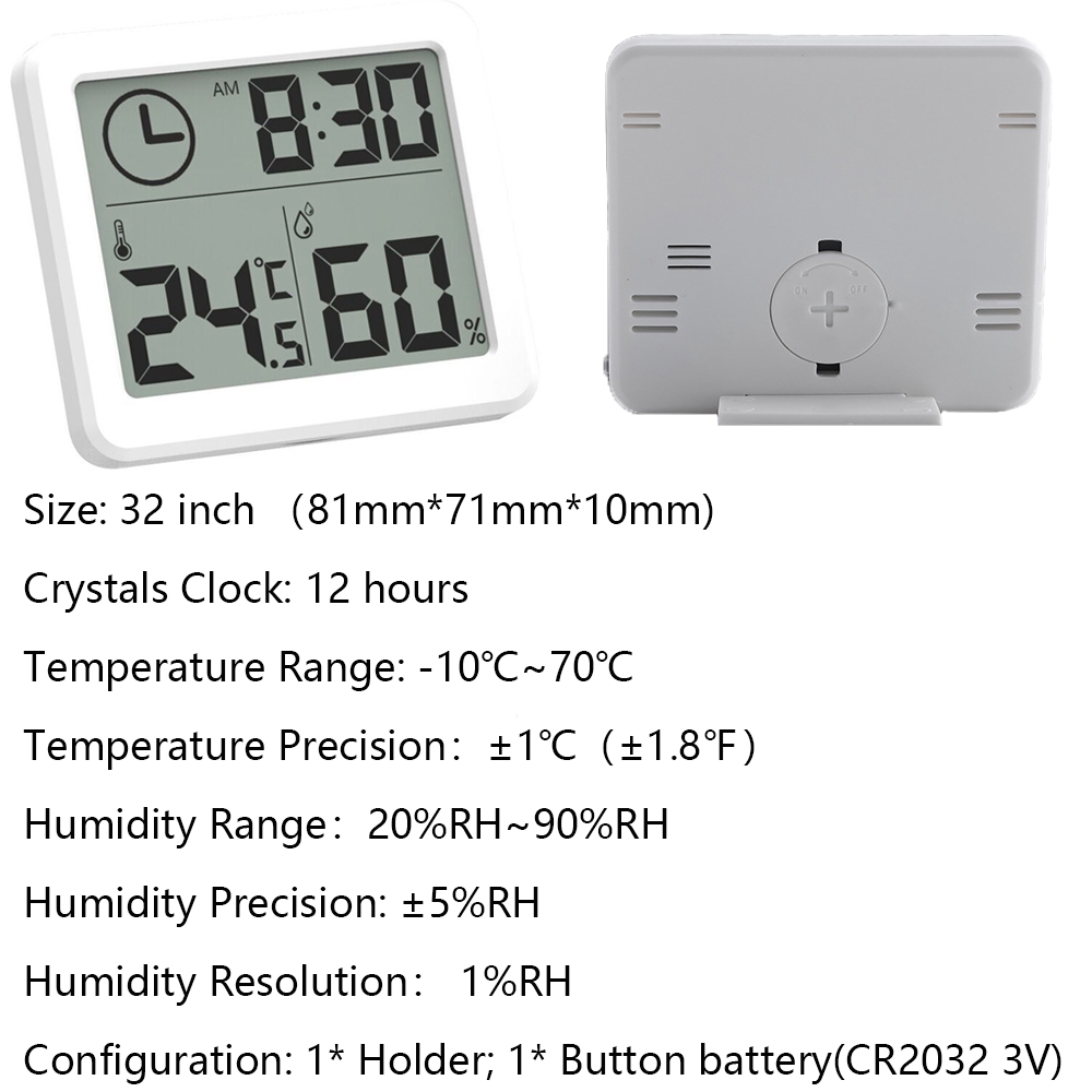 Đồng hồ điện tử đo độ ẩm và nhiệt độ để bàn