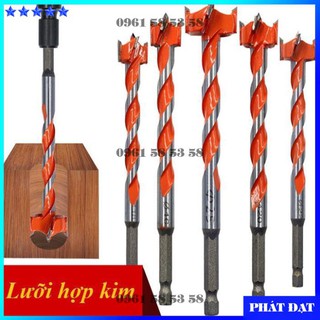 BỘ MŨI KHOÉT GỖ NHANH - MŨI KHOAN GỖ DÀI XOẮN ỐC CHUÔI LỤC GIÁC - DCG