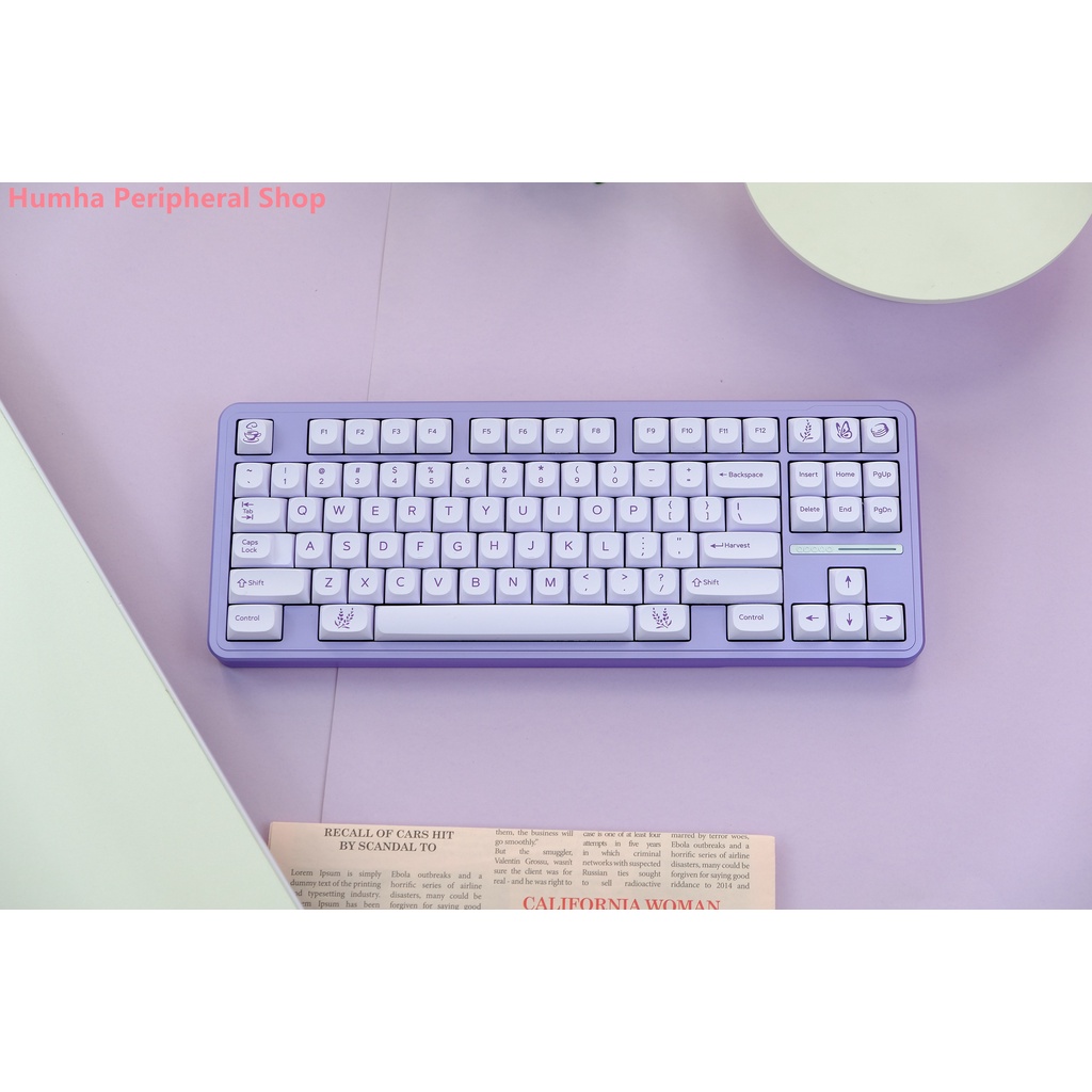 Nắp Phím Cơ Naipao Nhuộm Màu Họa Tiết Hoa Oải Hương Chất Liệu PBT