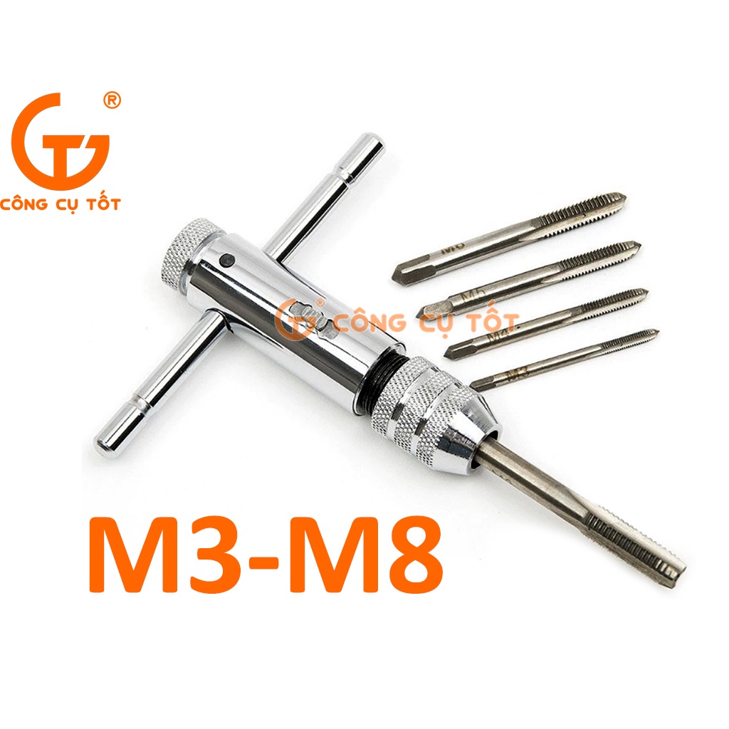 Bộ dụng cụ taro tạo ren trong tự động M3-M8
