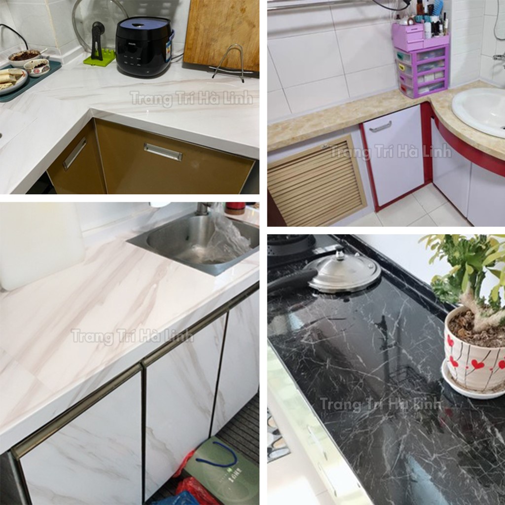Decal vân đá dán nhà bếp, nhà tắm chống thấm nước, chống ẩm, dễ dàng lau chùi (0.5mx1.2m)