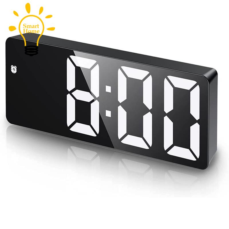 Đồng hồ báo thức điện tử màn hình LED có thể điều chỉnh độ sáng màu đỏ