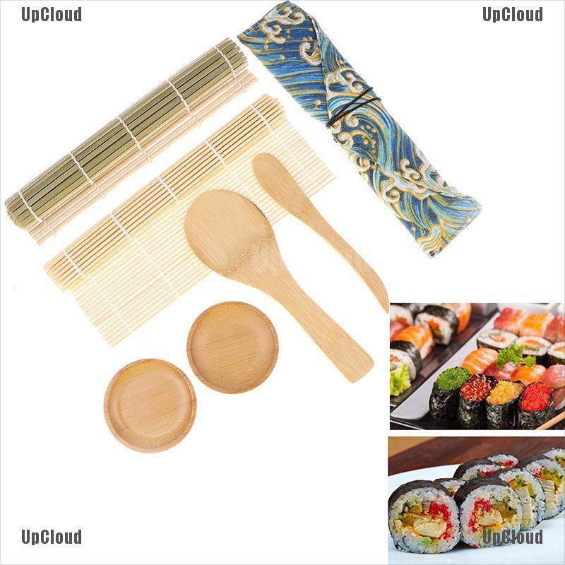 Bộ 12 Dụng Cụ Làm Sushi Bằng Tre Diy