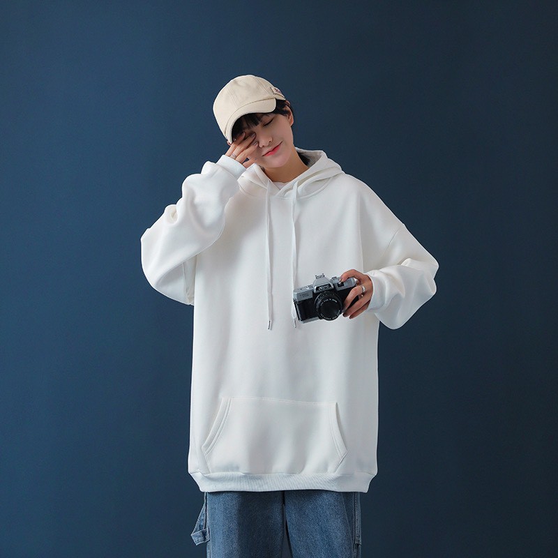 Áo Hoodie Trơn Nam Nữ Form Rộng - Full 9 Màu Cực Xinh - [Có Xanh Đậu Ngọt Cực] - Chất Nỉ Bông Mềm Xốp Dày Dạn