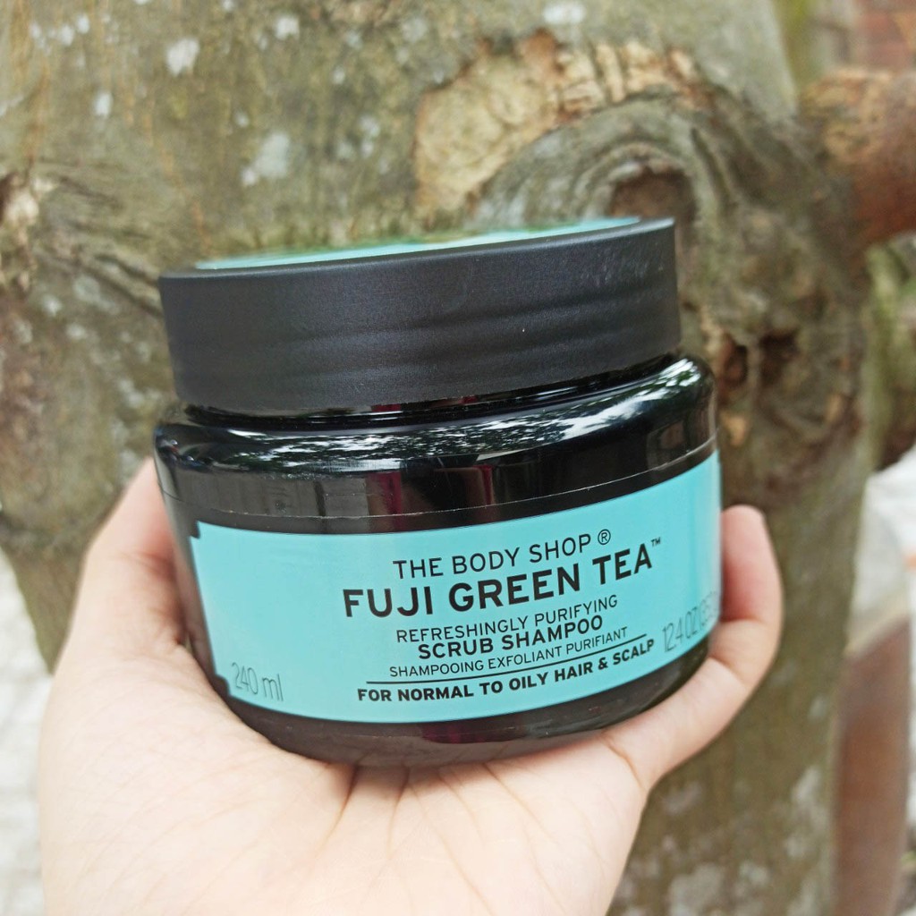 chính hãng Gội tẩy tế bào chết da đầu The Body Shop Fuji Green Tea Scrub Shampoo