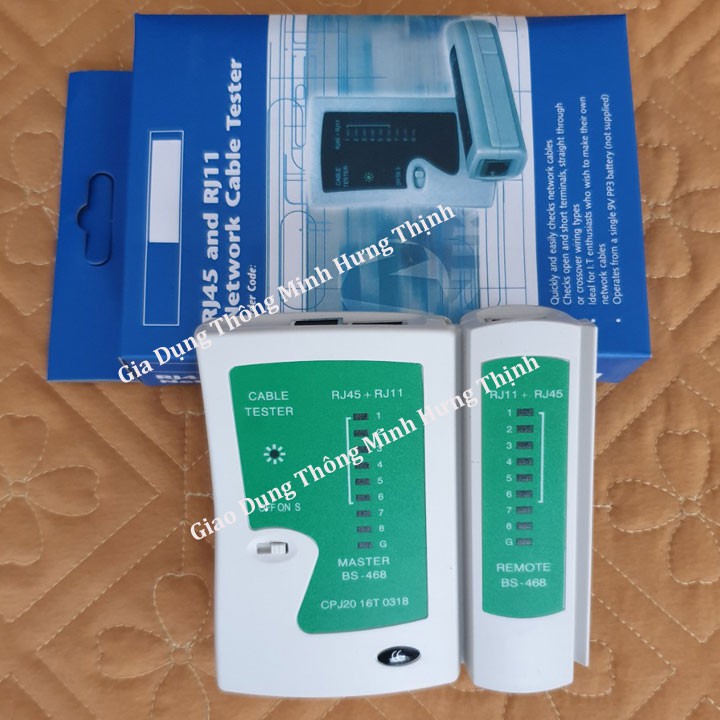 hộp test kiểm tra mạng kèm pin 9V