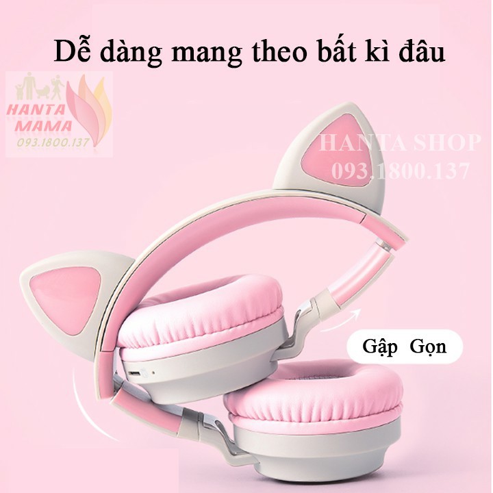 Free Ship 🎁🎁🎁Tai nghe tai mèo bluetooth Cat Ear BT028C - Tai phone không dây âm thanh sống động, thiết kế trẻ trung | BigBuy360 - bigbuy360.vn