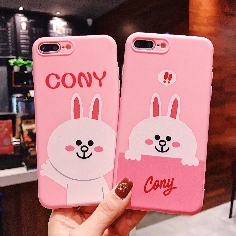 Ốp điện thoại in hình thỏ cony dễ thương cho Samsung A7 2018 J7 Pro J7 J2 J6 Prime