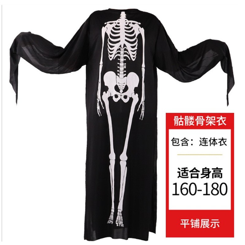 Bộ Đồ Hóa Trang Halloween Hình Bộ Xương Zombie Độc Đáo