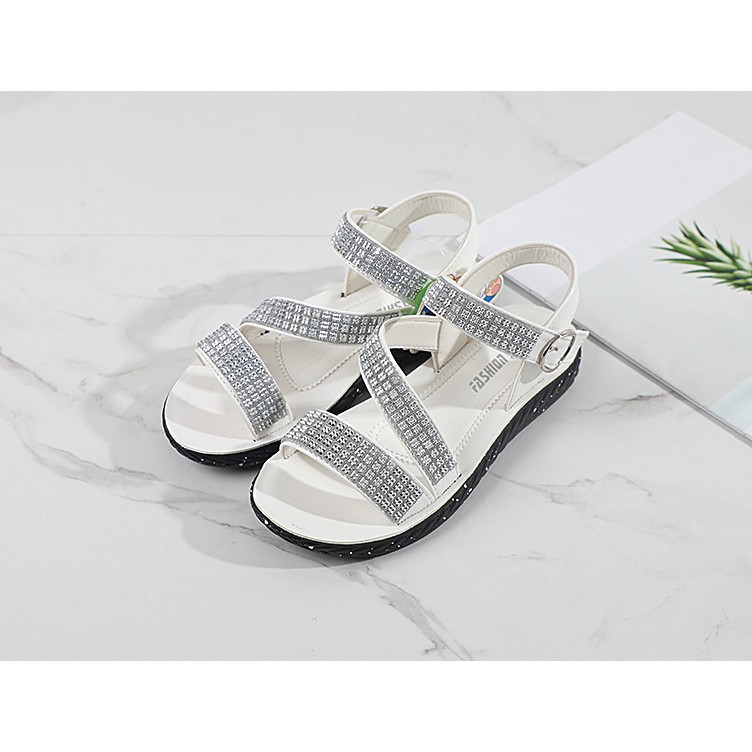 sandal bé gái size 27-38 quai chéo đá siêu dễ thương