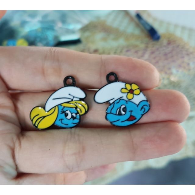 Mặt dây xì trum ( gói 1 cái) hoạt hình, cartoon làm vòng handmade
