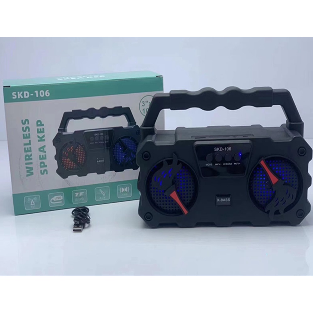 Loa bluetooth kèm mic hát karaoke âm bass siêu mạnh