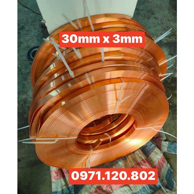 Đồng đỏ thanh mềm 30mm*3mm*1500mm