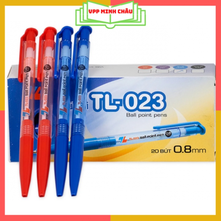 Bút Bi Thiên Long TL-023 Đủ 3 Màu Xanh/Đen/Đỏ