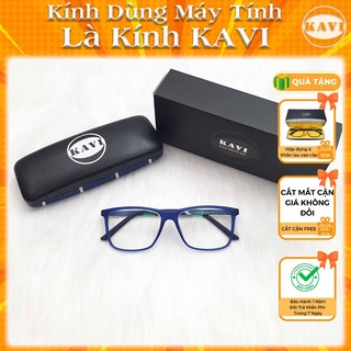 Kính bảo vệ mắt khi dùng điện thoại, máy tính - Kính mắt chống ánh sáng xanh Kavi KV036, Gọng kính kim loại nguyên khối