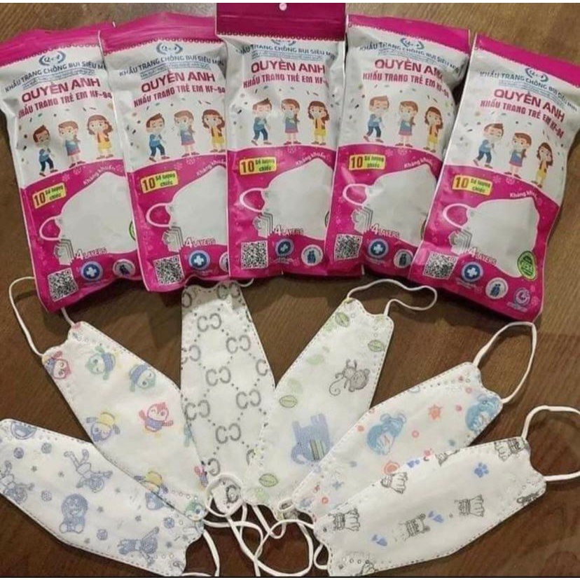 [ Túi zip 10c ] KHẨU TRANG KF94 TRẺ EM KHÁNG KHUẨN