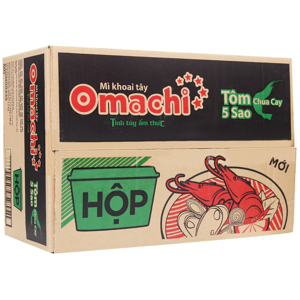 THÙNG 12 TÔ MÌ OMACHI TÔ TÔM CHUA CAY/ XỐT BÒ HẦM/ SƯỜN HẦM NGŨ QUẢ 90GR | BigBuy360 - bigbuy360.vn